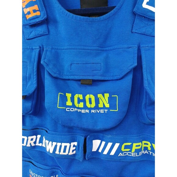 COPPER RIVET Blue Hype Utility Vest Sz S Wordwide Champ Legacy Unstoppable - Picture 3 of 10